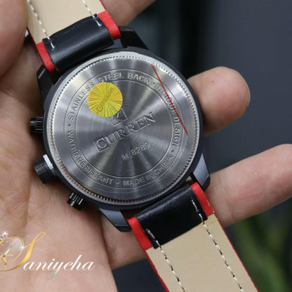 CURREN Leather Straps Wrist Watch For Men (Box)-8289