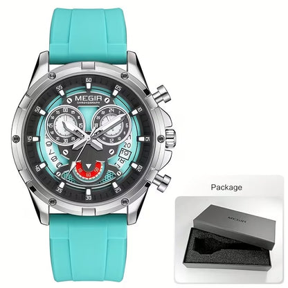Luxury MEGIR Chronographic watch for Men with box