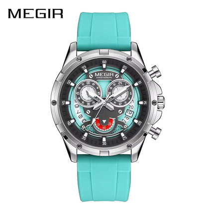 Luxury MEGIR Chronographic watch for Men with box