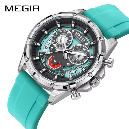 Luxury MEGIR Chronographic watch for Men with box
